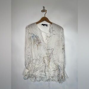 Theory‎ Silk Fluid Tunic Nature Charmeuse P/ XS